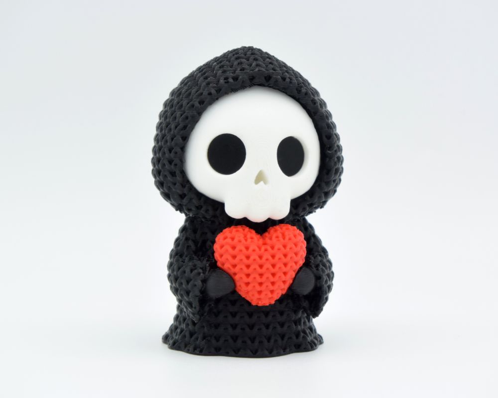 Knitted Heart Grim Reaper - Halloween