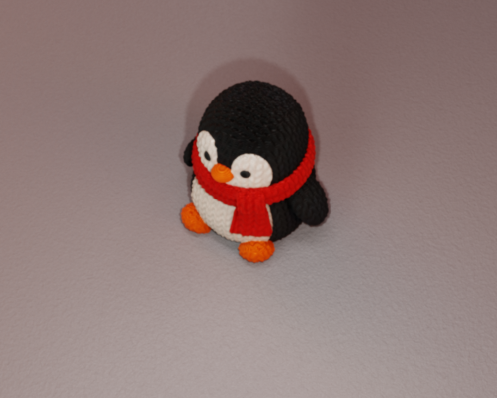 Knitted Christmas Penguin