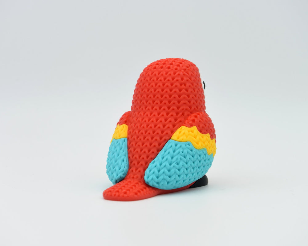 Knitted Scarlet Macaw Parrot