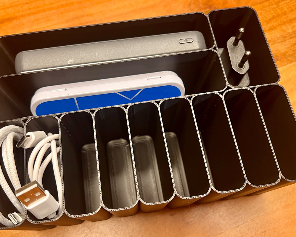 USB cable organizer Box tray IPhone Samsung