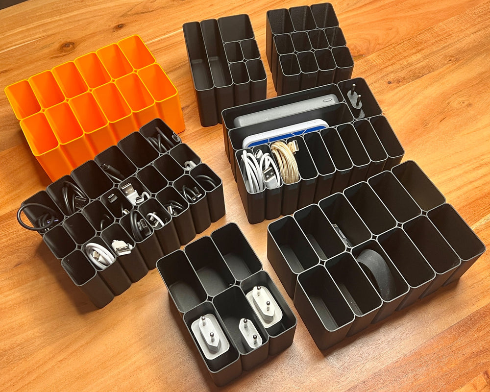USB cable organizer Box tray IPhone Samsung