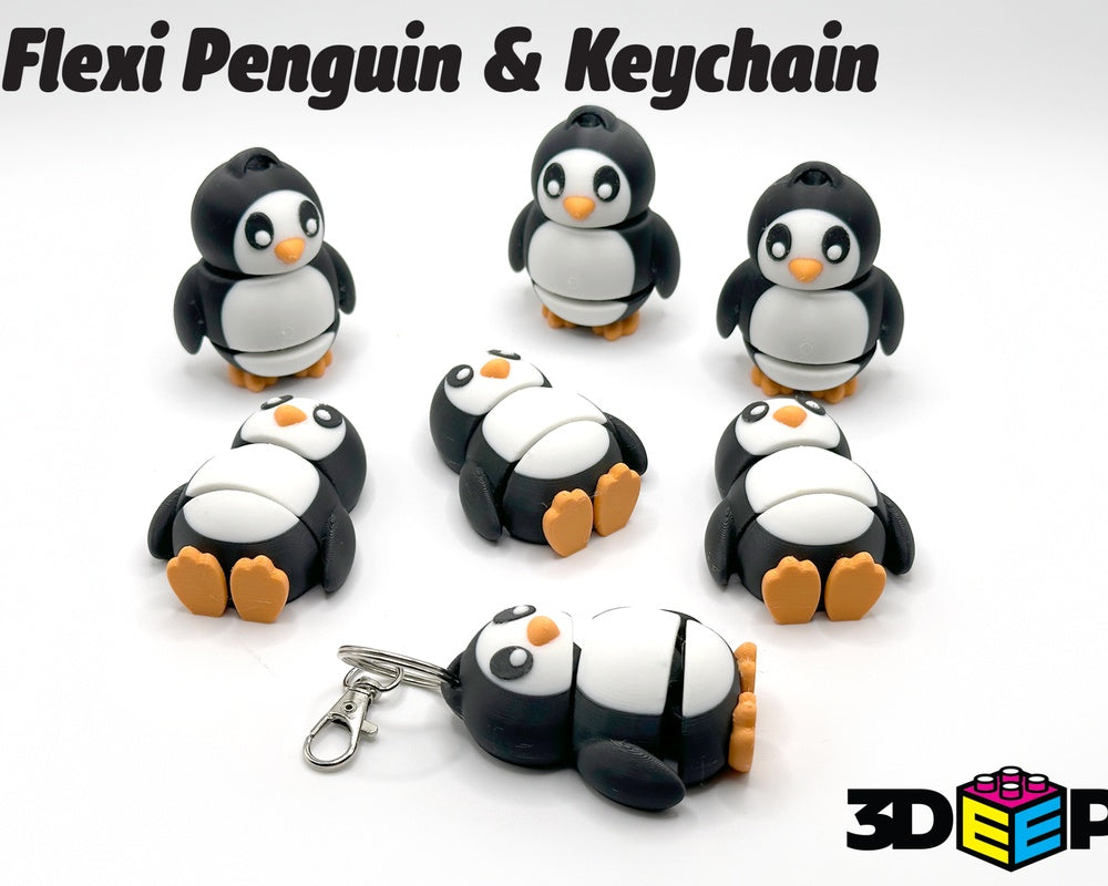 Flexi Penguin & Keychain No Supports No Supports