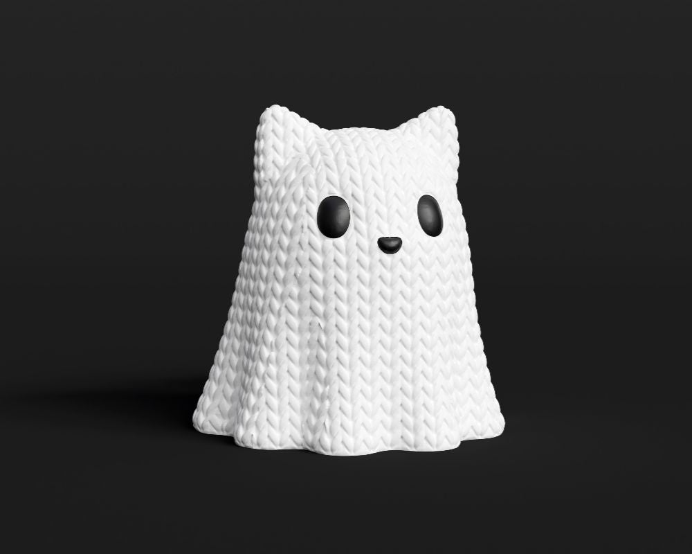 Knitted Halloween Cat Ghost