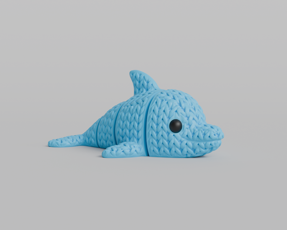 Knitted Articulated Dolphin