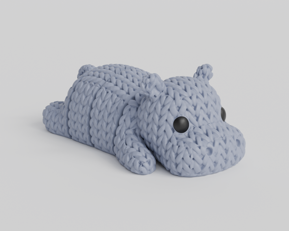 Knitted Articulated Hippo