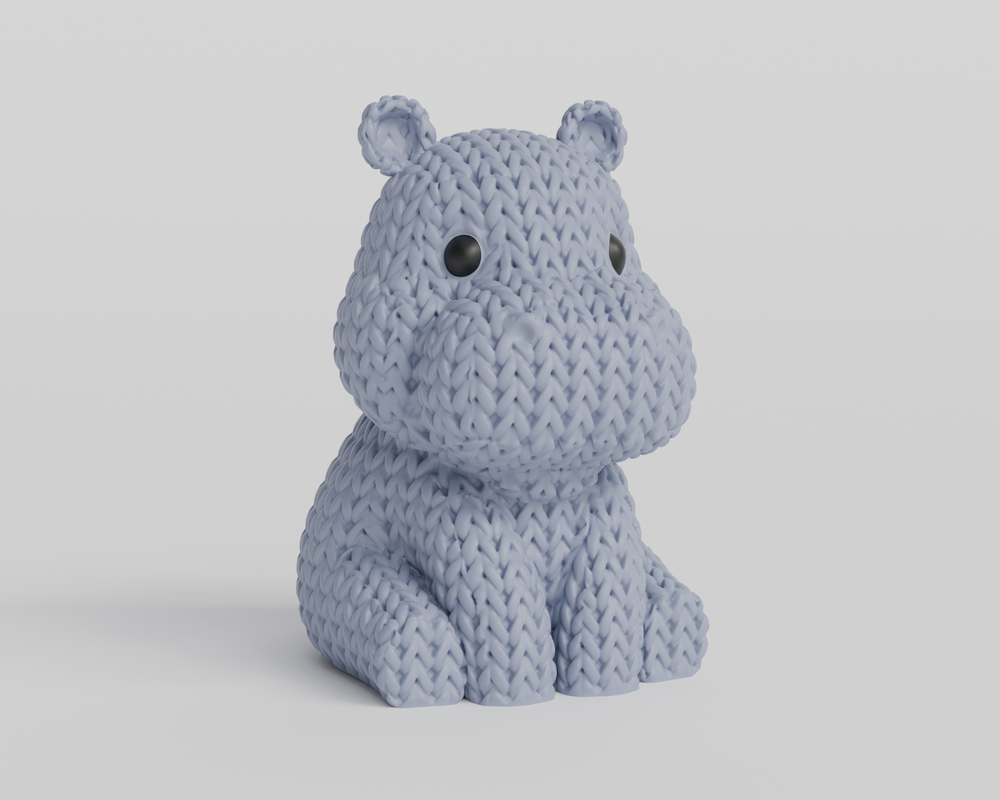 Knitted Hippo