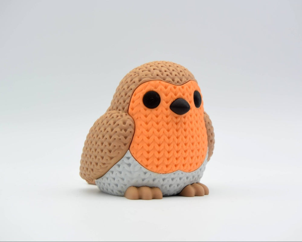 Knitted Robin Bird