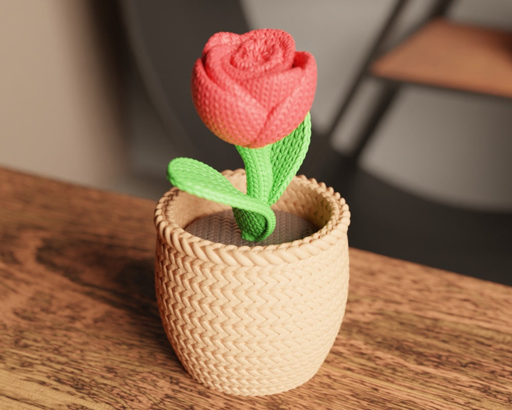 3D Crochet Rose