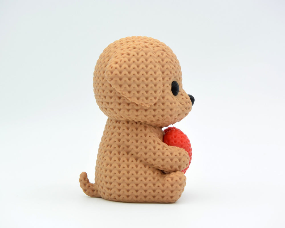 Knitted Dog With Heart