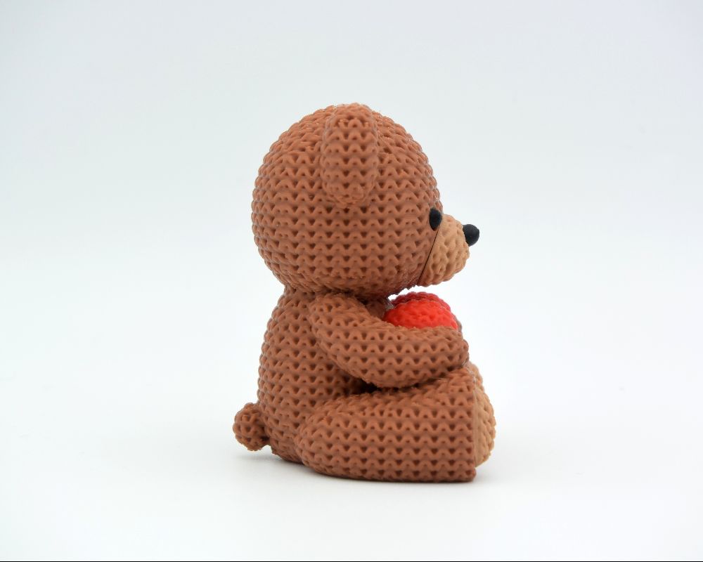 Knitted Valentine's Day Teddy Bear