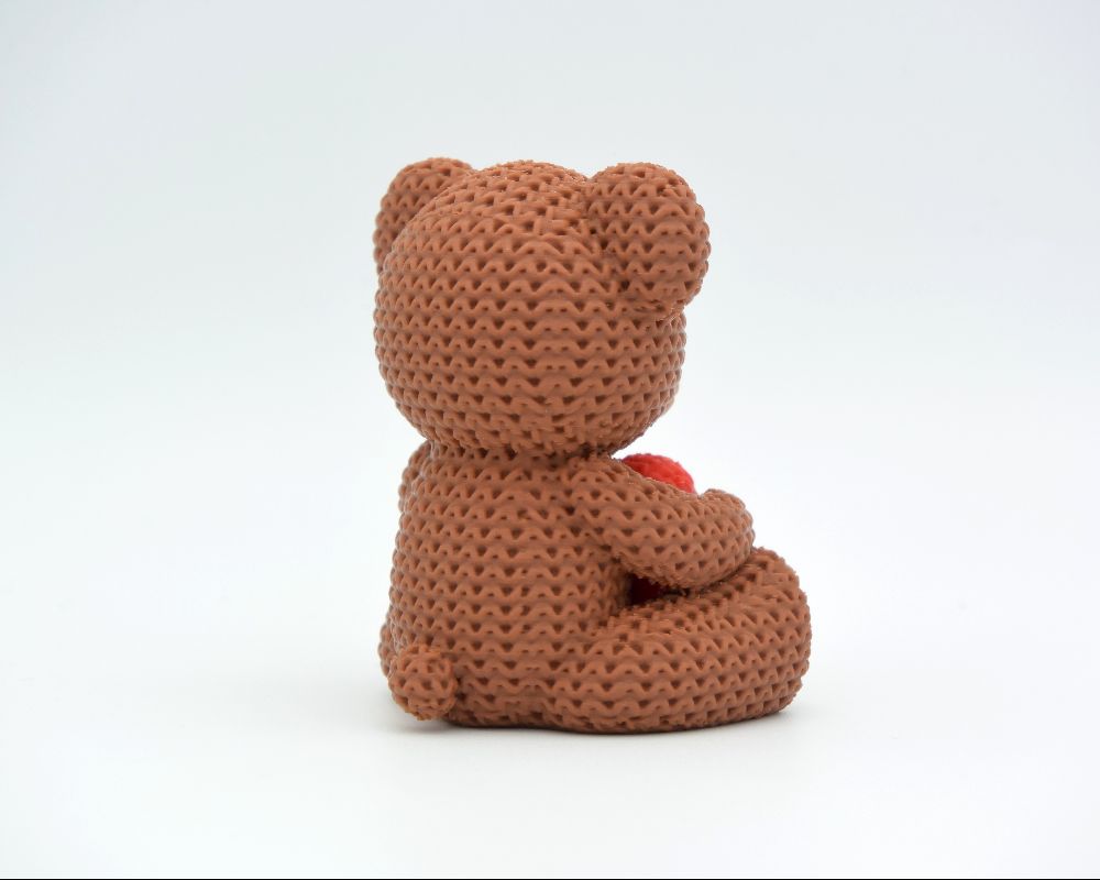 Knitted Valentine's Day Teddy Bear