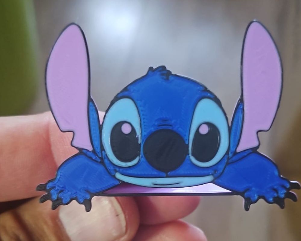 Stitch - ornament on monitor
